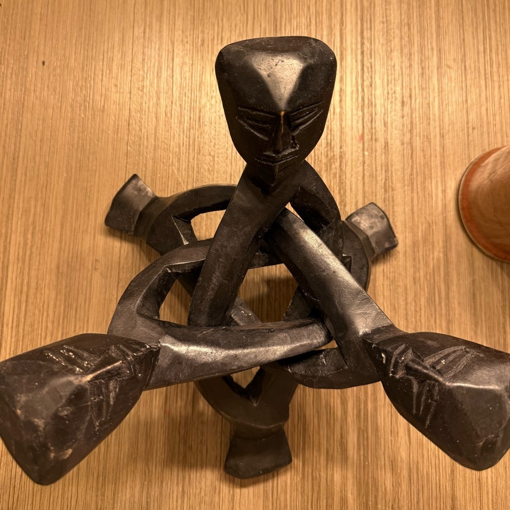 Hand Carved African Unity Sculpture Wooden